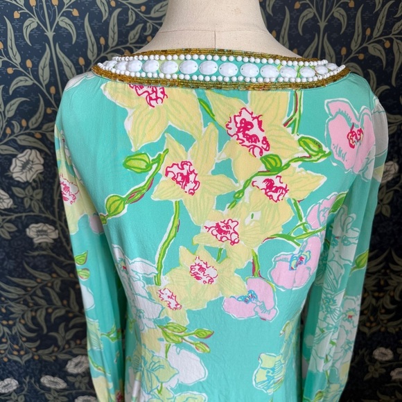 Lilly Pulitzer Madly Glamorous Harper Silk Beaded Dress - Picture 3 of 15